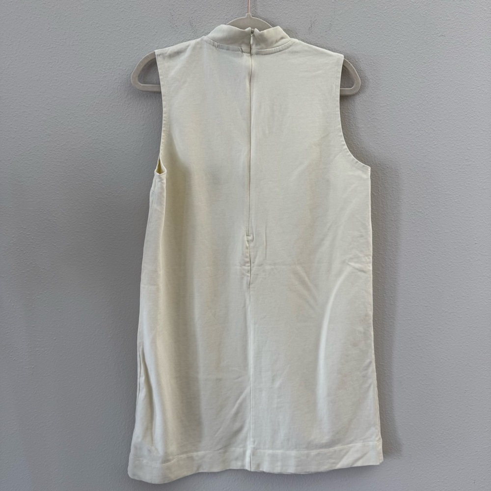Nike Women's Turtleneck Sleeveless Dress Cream Pale Yellow Large - Picture 10 of 11